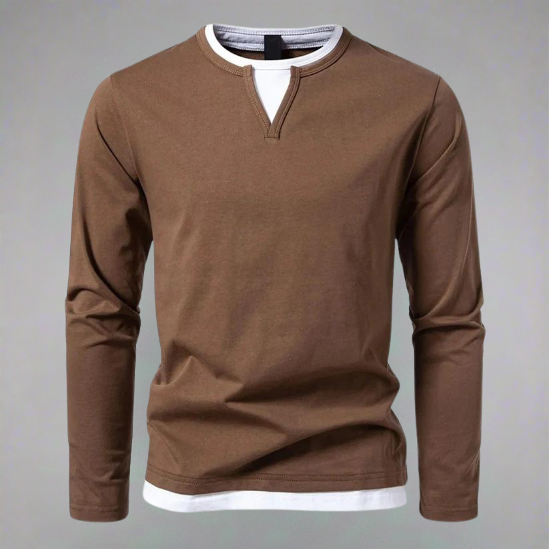 Ryan | Long-Sleeved Sweater with V-Neck, Modern Style
