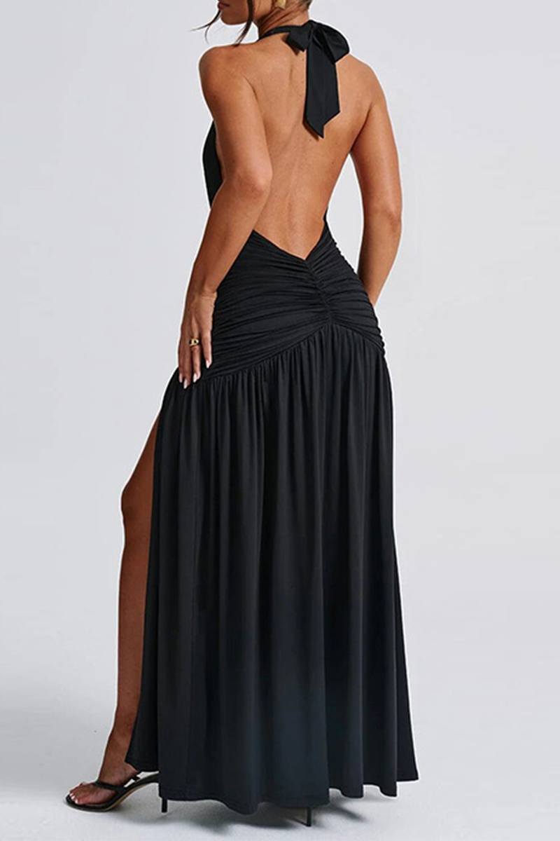 Sienna | Alluring Solid Color Sleeveless Dress with Slit (3 Colors)