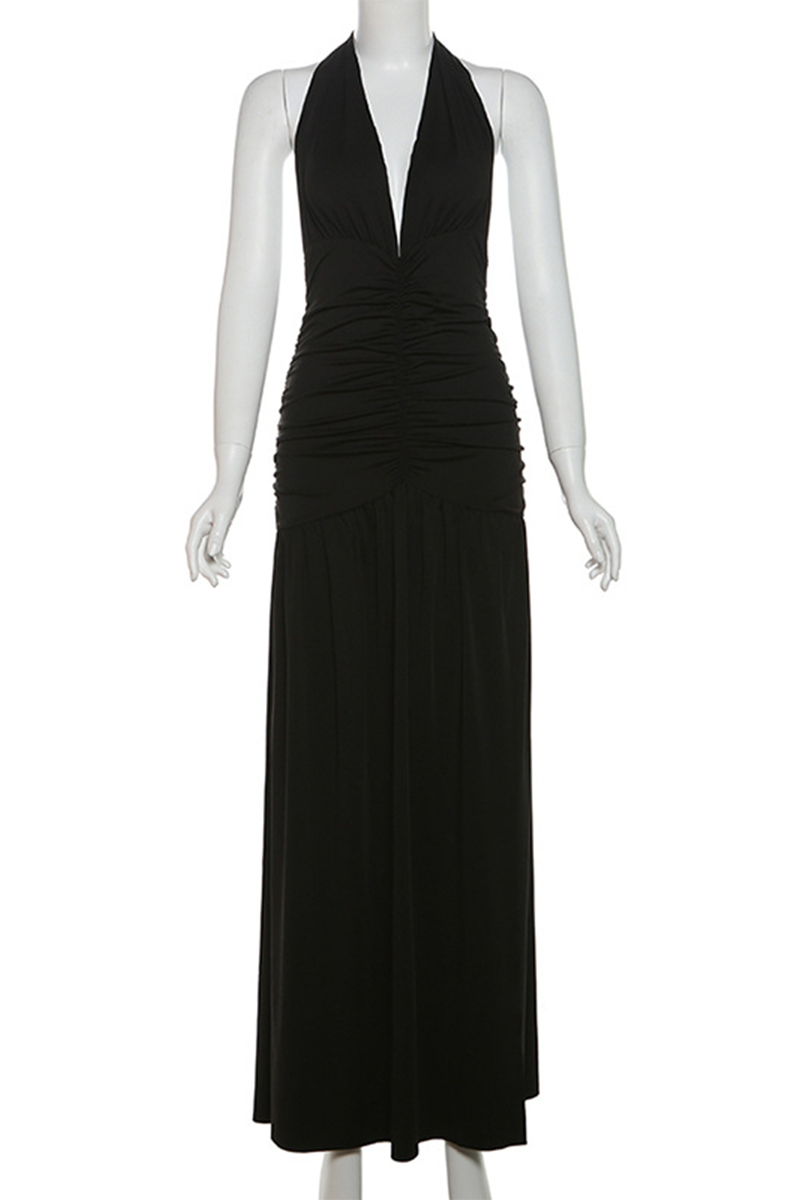 Sienna | Alluring Solid Color Sleeveless Dress with Slit (3 Colors)