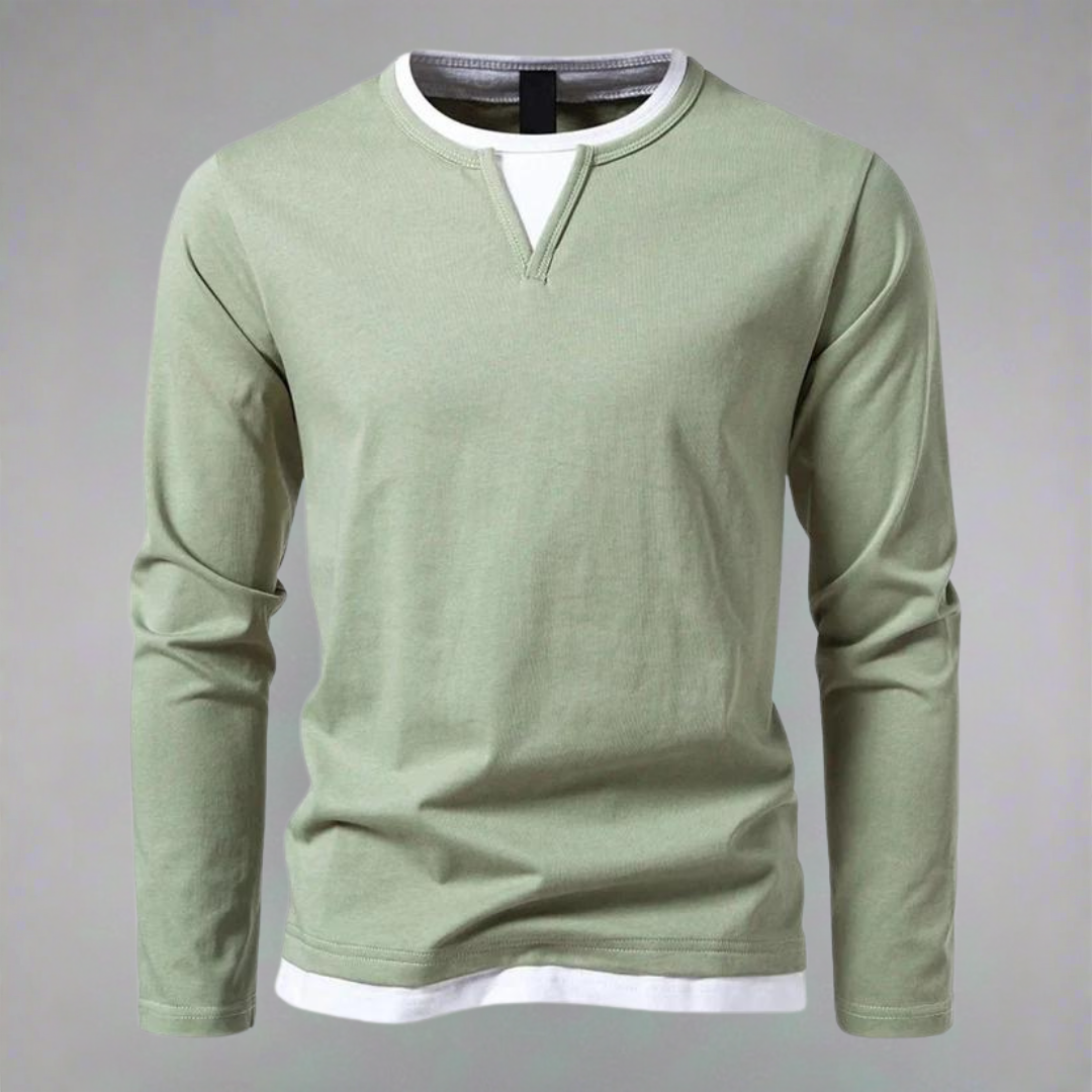 Ryan | Long-Sleeved Sweater with V-Neck, Modern Style