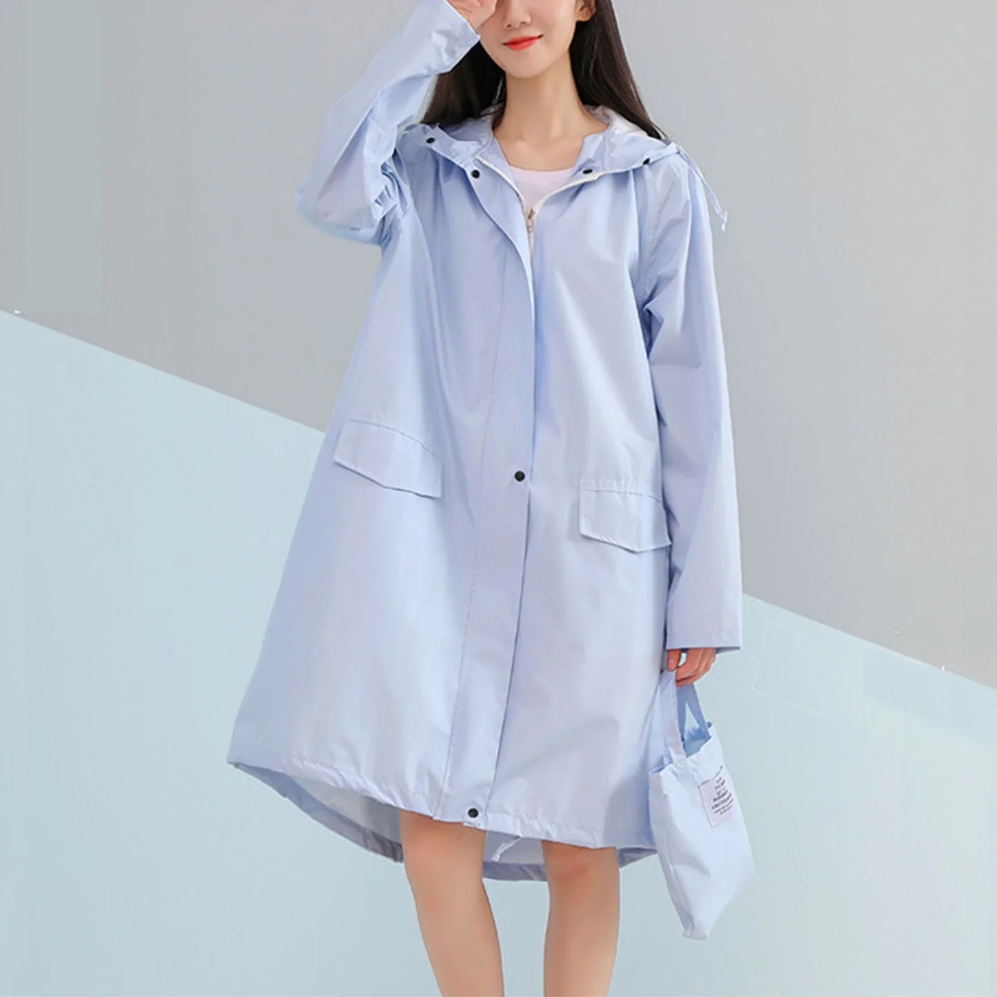 Avery™ - Elegant Hooded Long Jacket