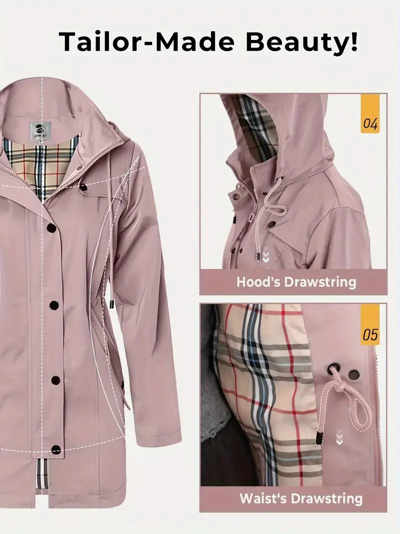 Olivia™ - Stylish Hooded Trench Coat
