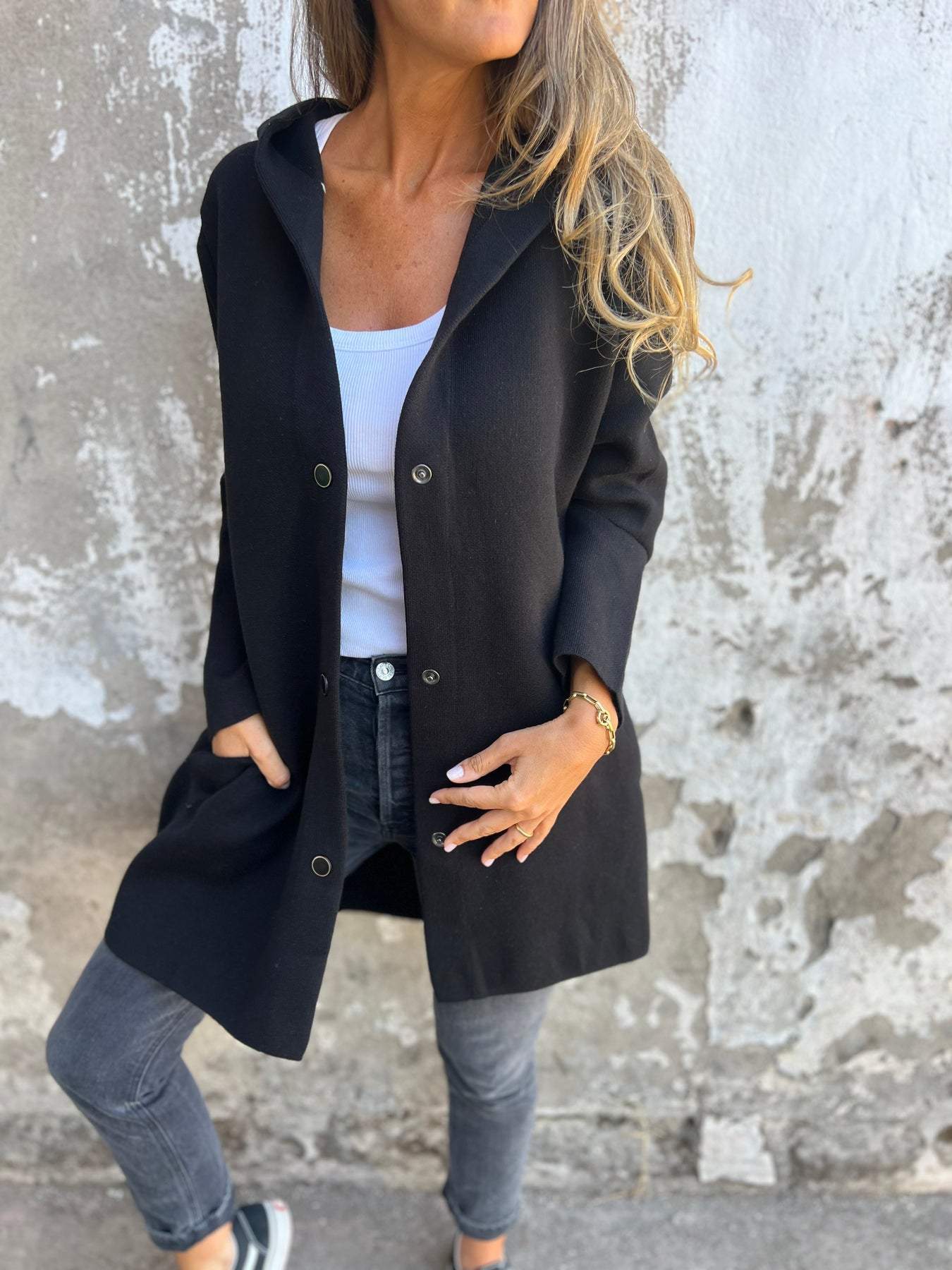 Celia | Relaxed Single-Breasted Blazer with Hoodie