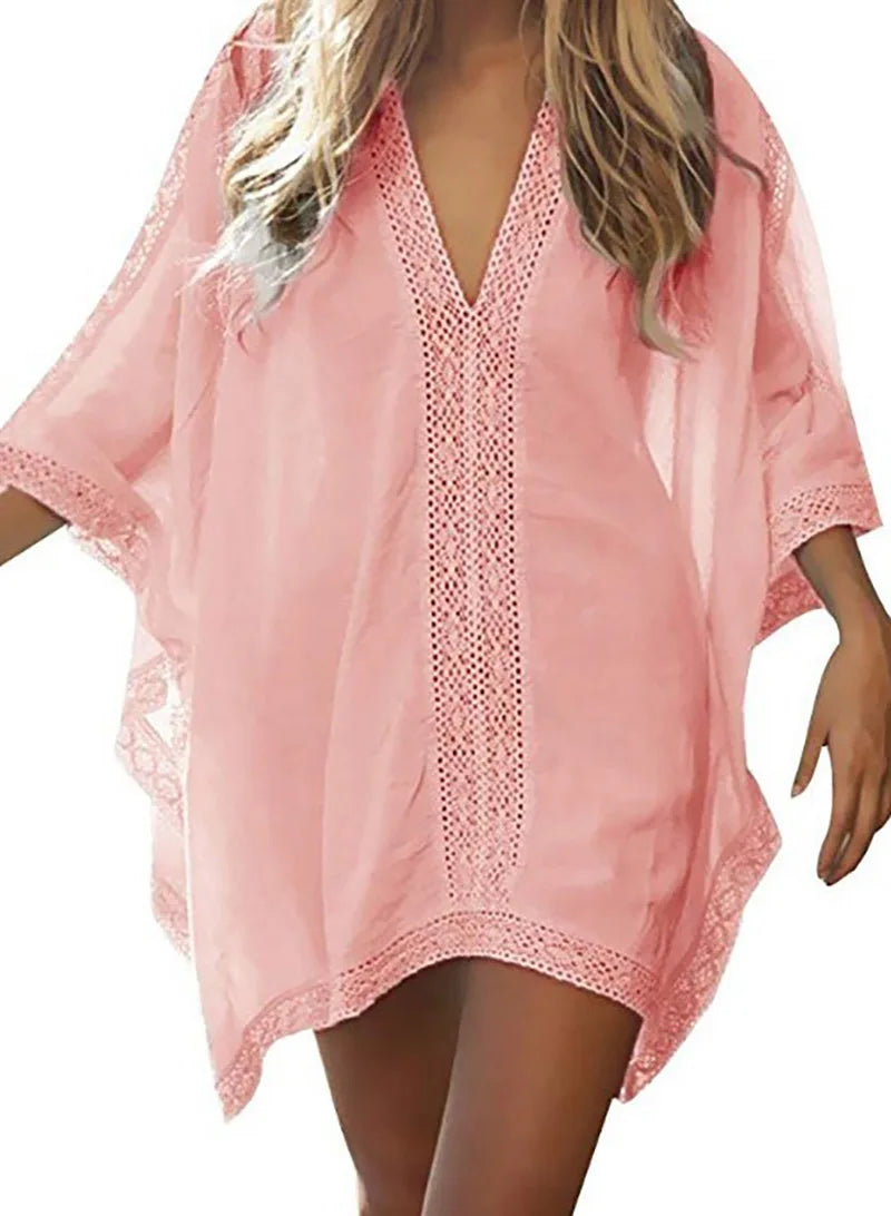 Seraphina | Breezy Hollow T-Shirt Cover-Up for Swim Days