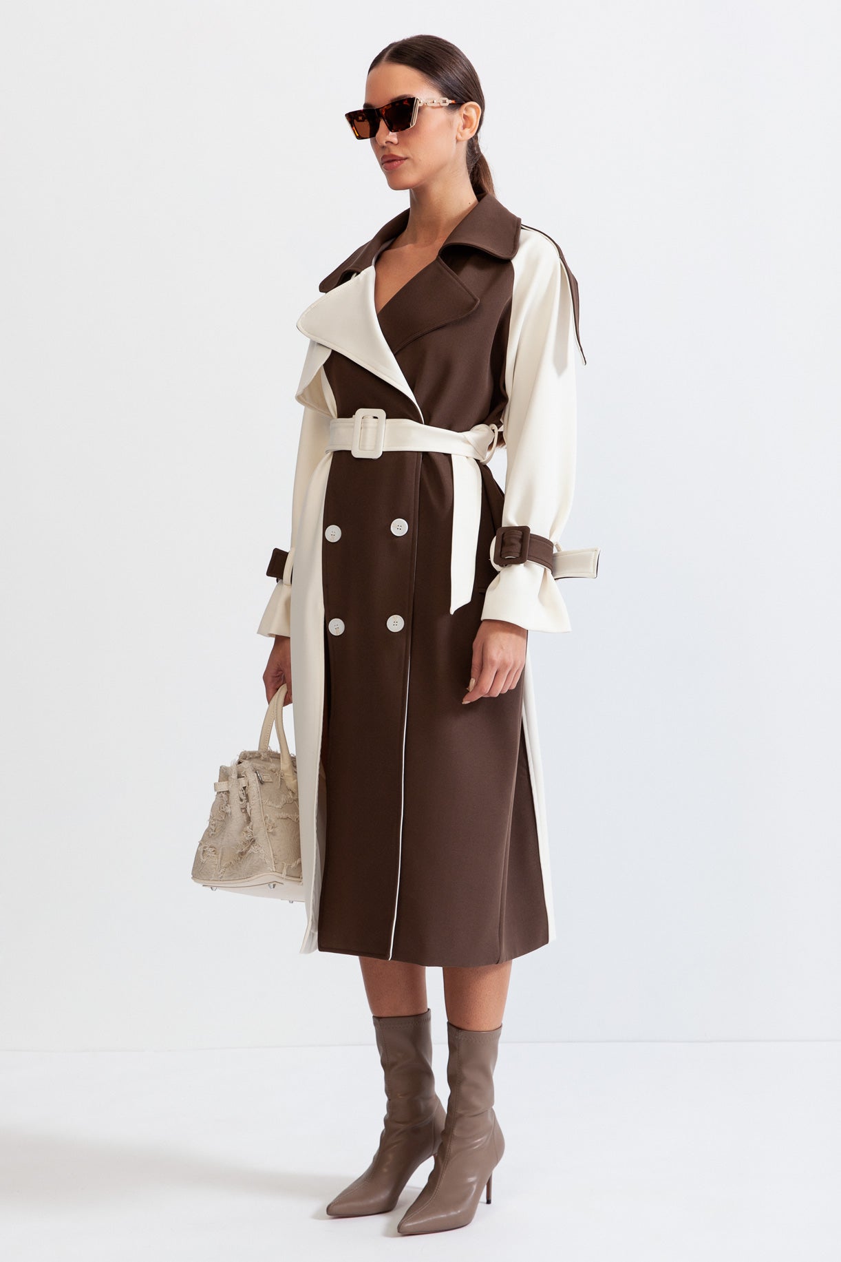 Hannah - Stylish Double Breasted Trench Coat