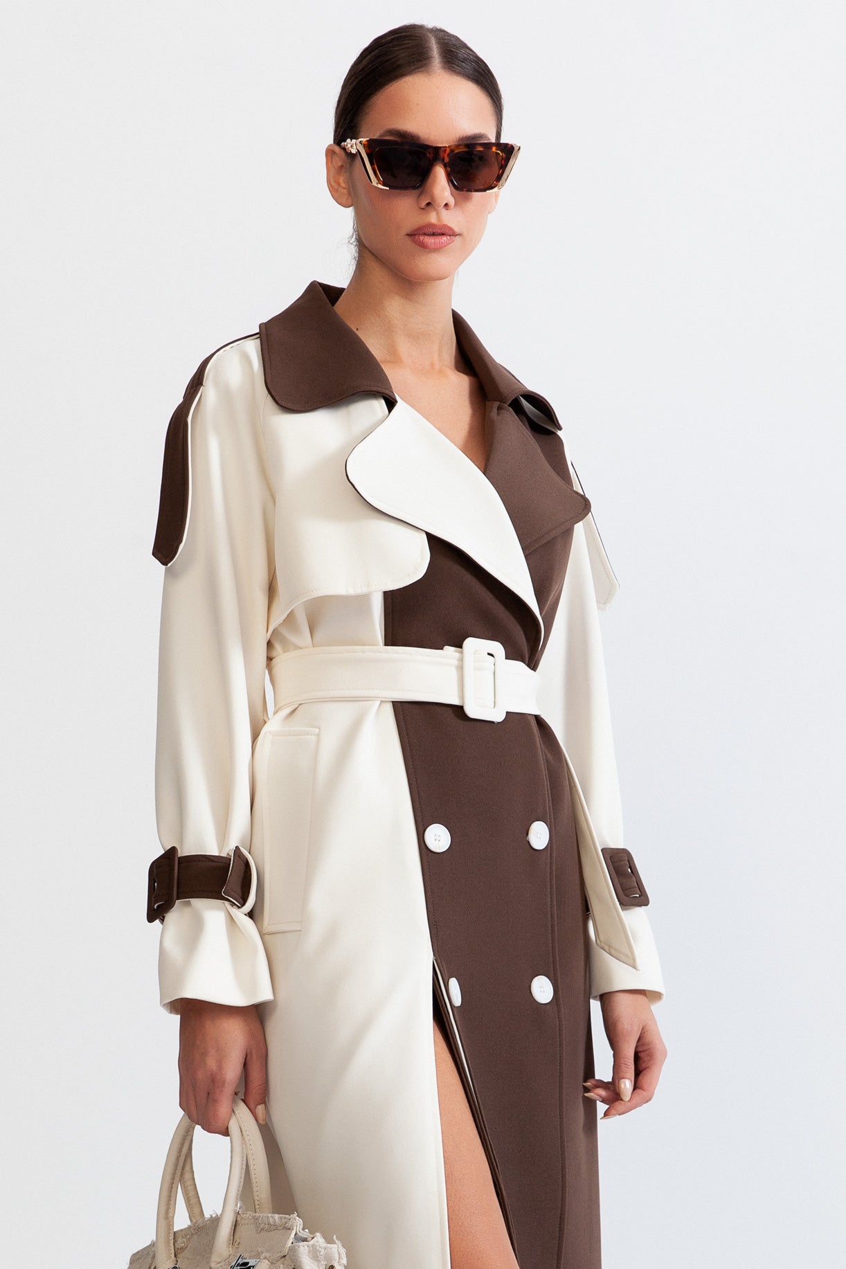 Hannah - Stylish Double Breasted Trench Coat