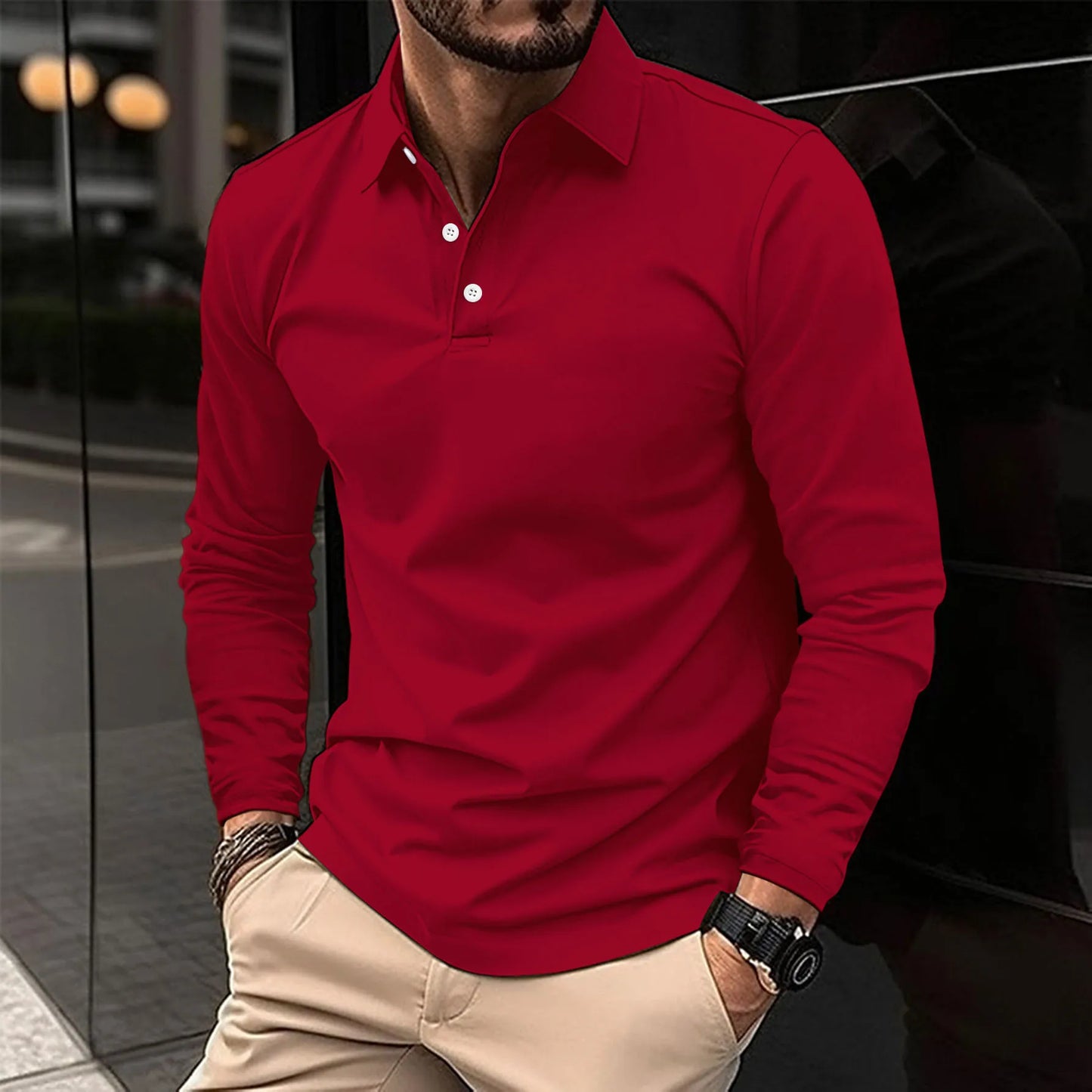 Ralph™ - Casual Long Sleeve Polo Shirt