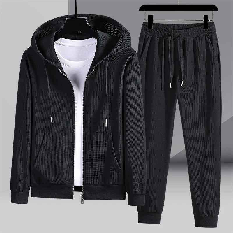 Sergio™ – Cozy Waffle Knit Lounge Set for Men