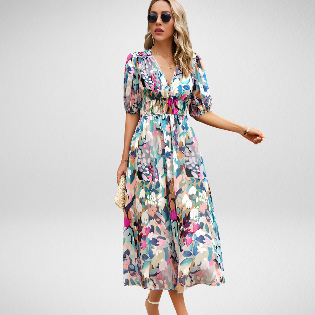 Sienna | Relaxed V-Neck Everyday Dress