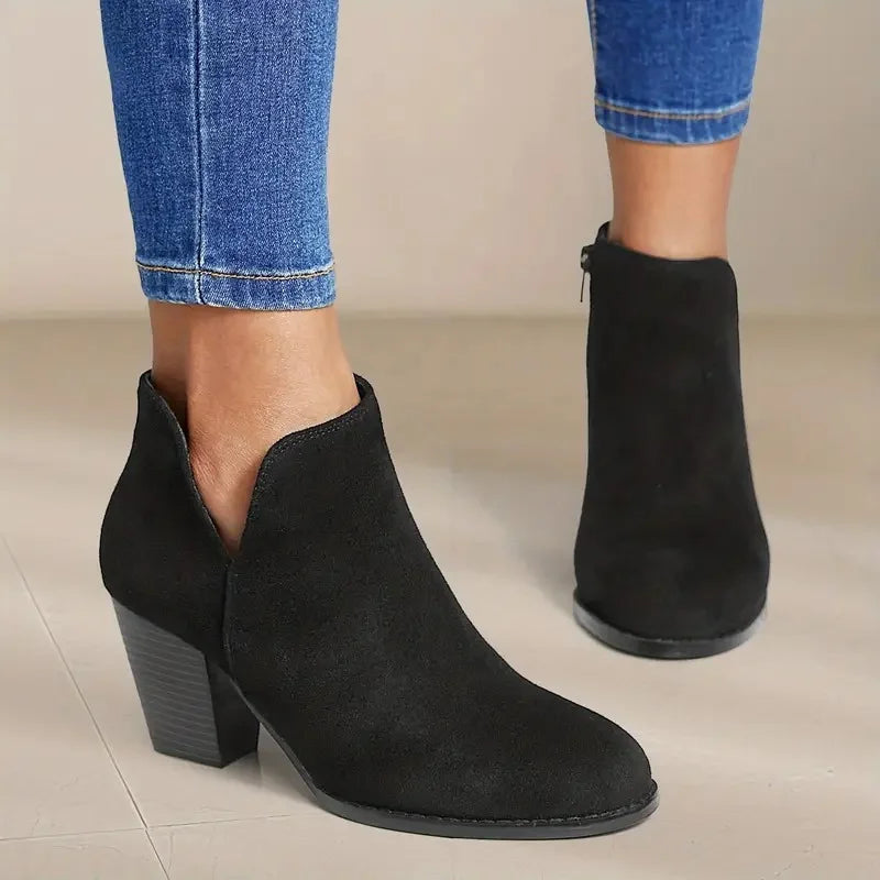 Lydia | Chic Women's Ankle Boots with Chunky Heel