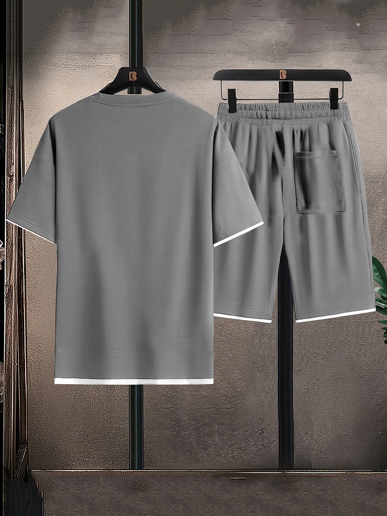 Waffle-Knit Lounge Set