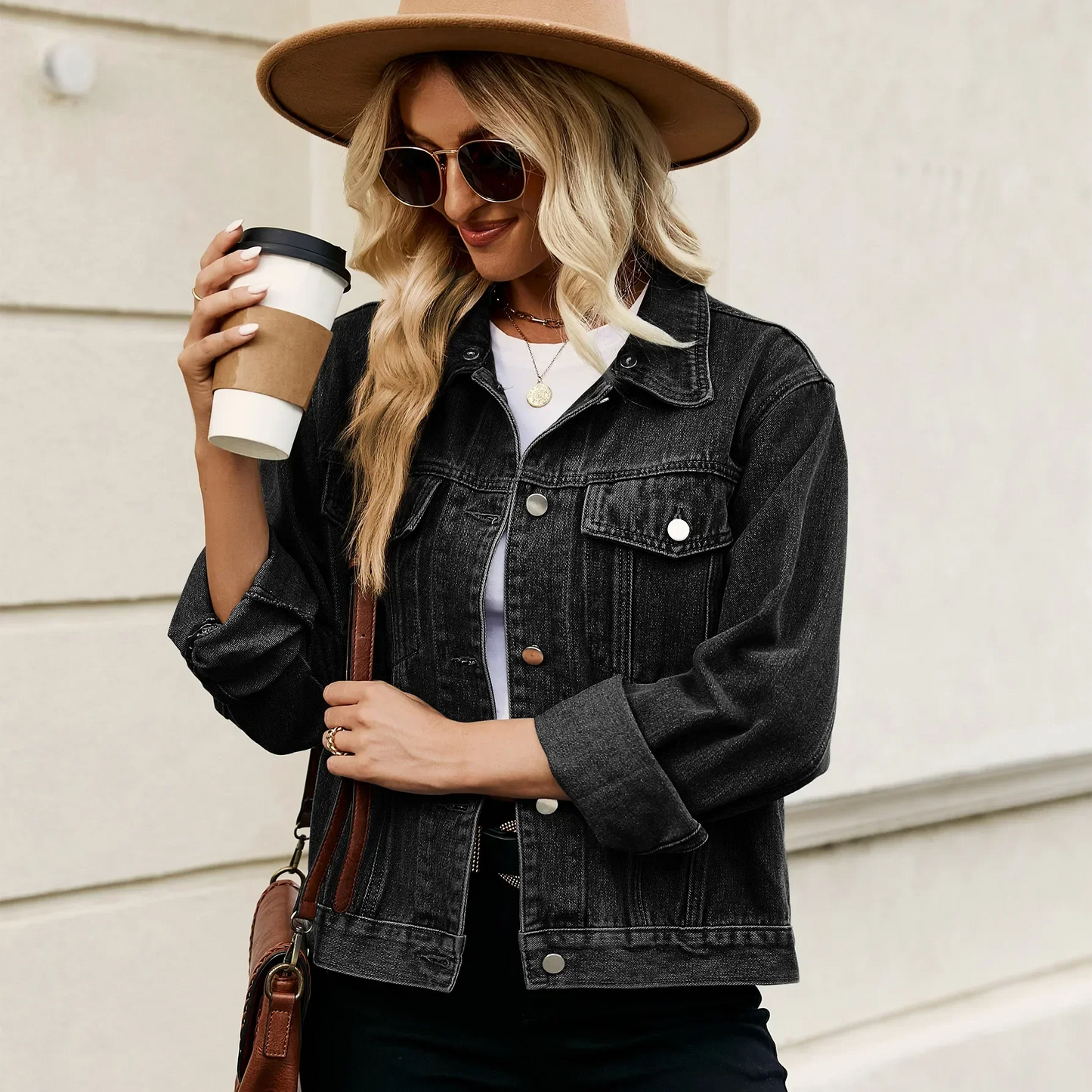 Layla™ - Stylish Hooded Denim Jacket