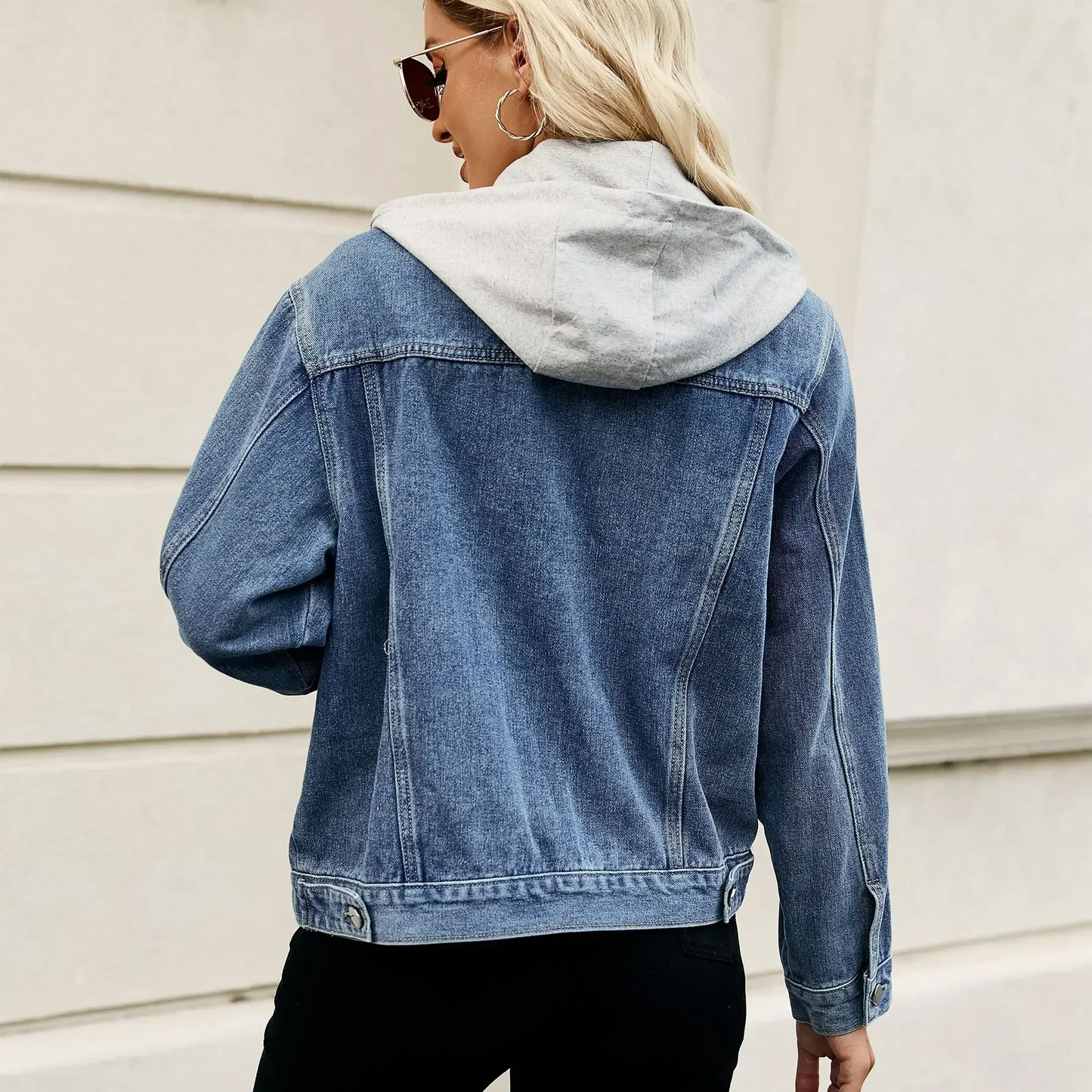Layla™ - Stylish Hooded Denim Jacket
