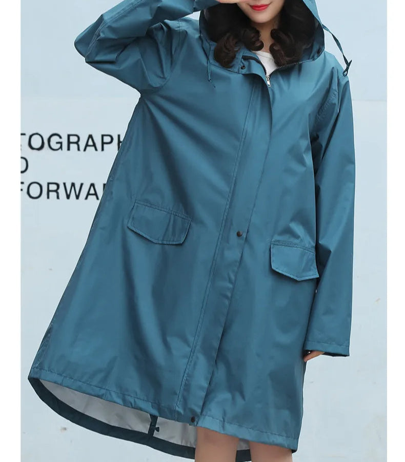 Avery™ - Elegant Hooded Long Jacket