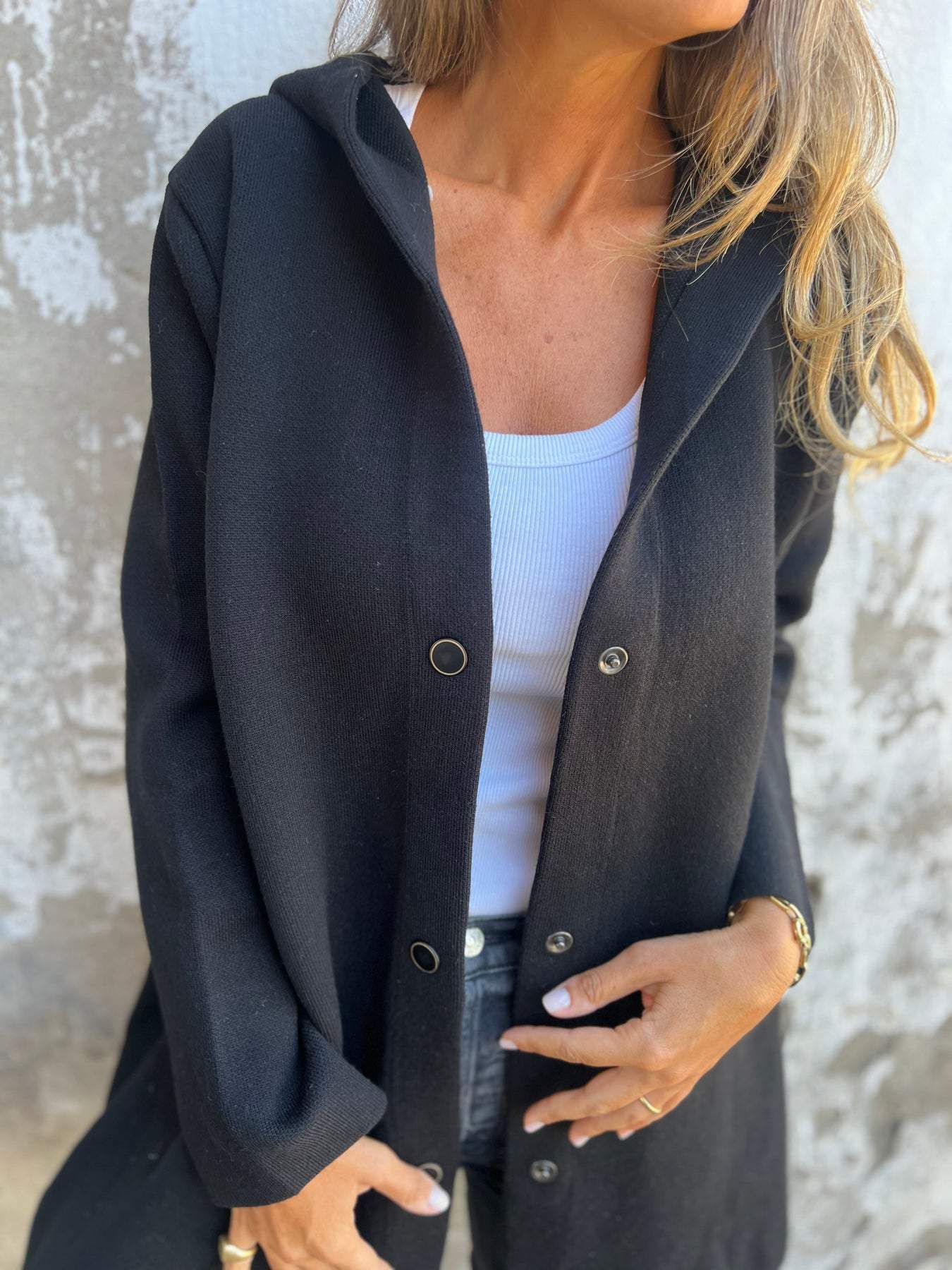 Celia | Relaxed Single-Breasted Blazer with Hoodie