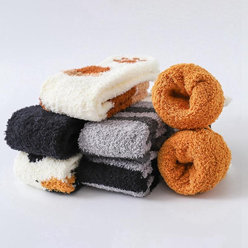 Sienna | Plush Cotton Paw Socks (One-Size)