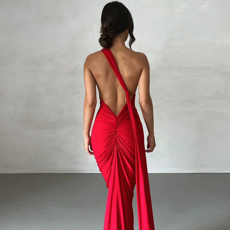 Lila | Alluring Backless Slim Fit Sleeveless Evening Dress