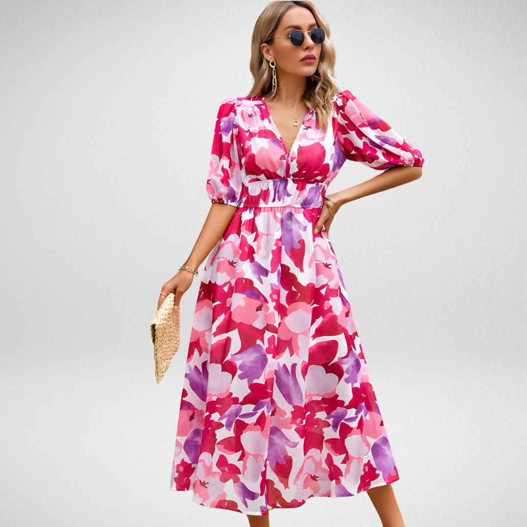Sienna | Relaxed V-Neck Everyday Dress