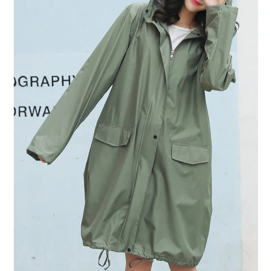 Avery™ - Elegant Hooded Long Jacket